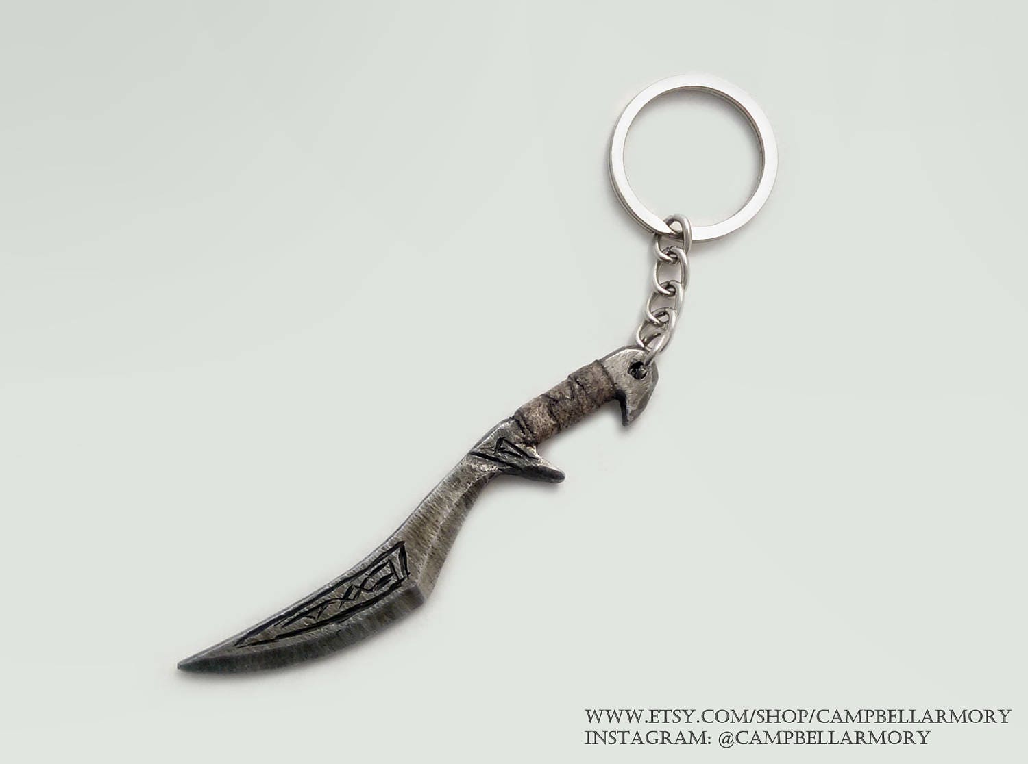 Nordic Dagger Keychain 100 Steel Skyrim Inspired Etsy