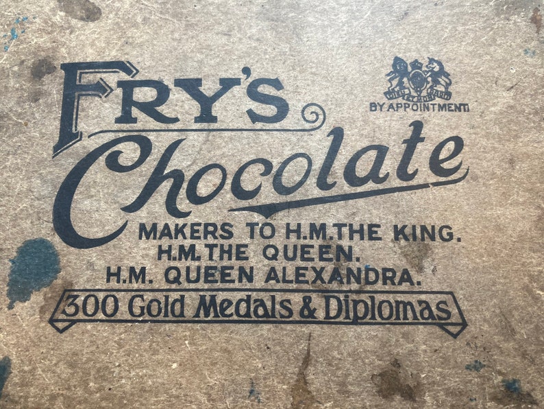 Edwardian Frys Nut Milk Chocolate shop counter display box ...