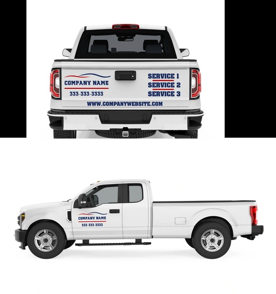 Commercial Truck Sign 2 Doors and Tailgate Etsy