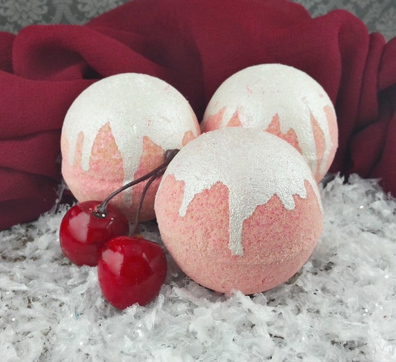 Cherry Bath Bombs Pink Bath Bombs Bath Bomb Gift Set Etsy