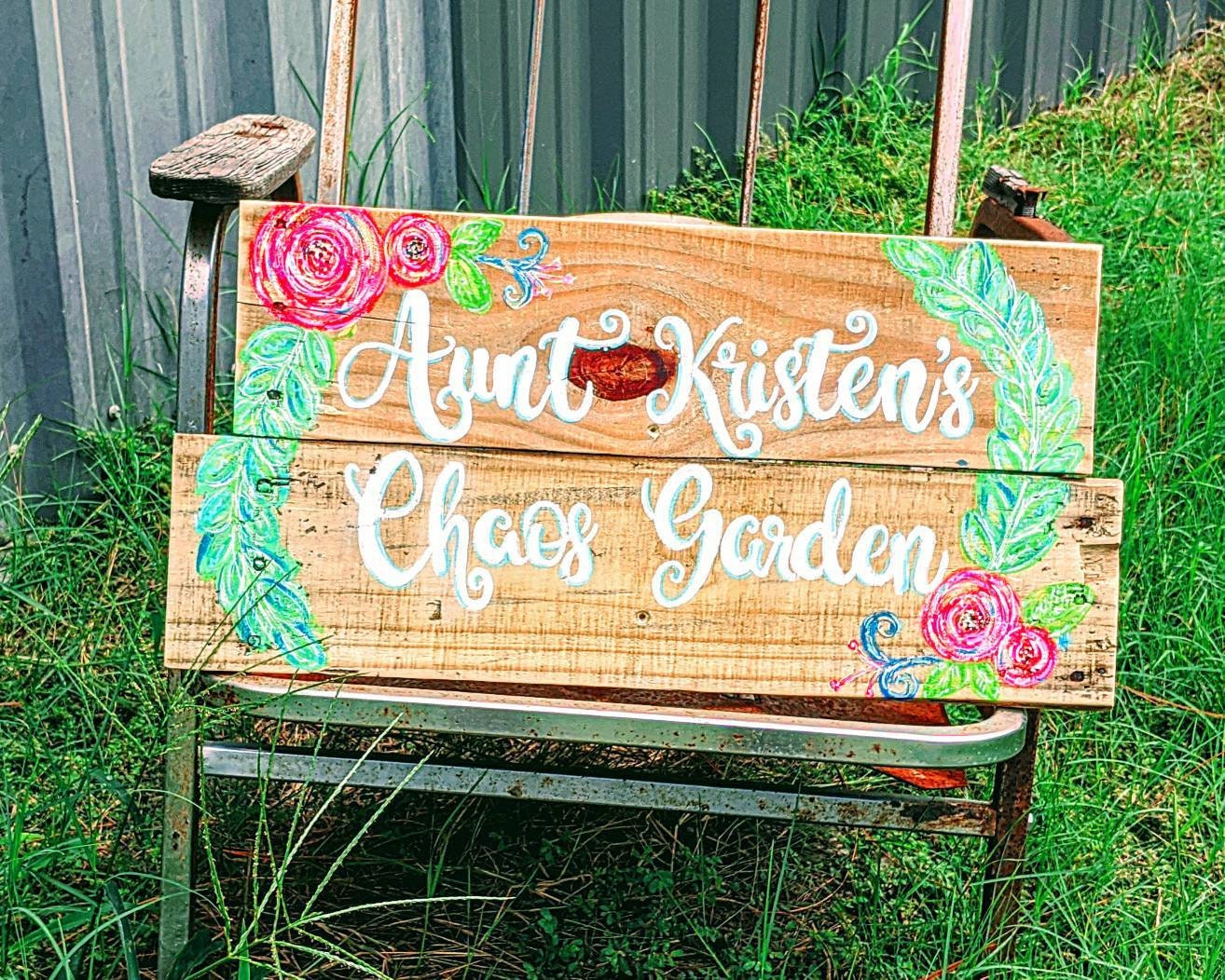 Letrero de jardín personalizado pintado a mano letrero de | Etsy