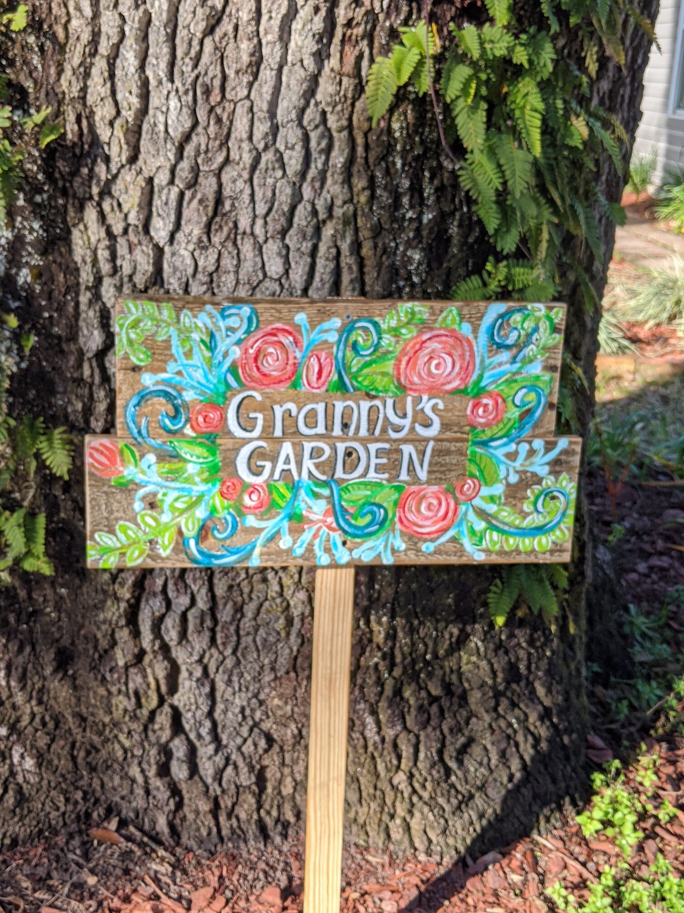 Personalized Garden Sign Custom Outdoor Decor Hand Painted | Etsy