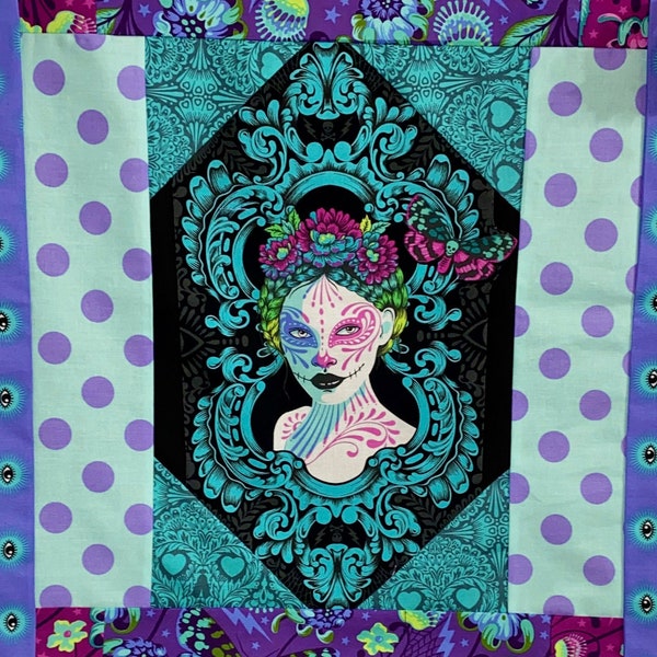 Banner / Giorno dei Morti / Sugar Skull Ladies / Tula Pink / Handmade