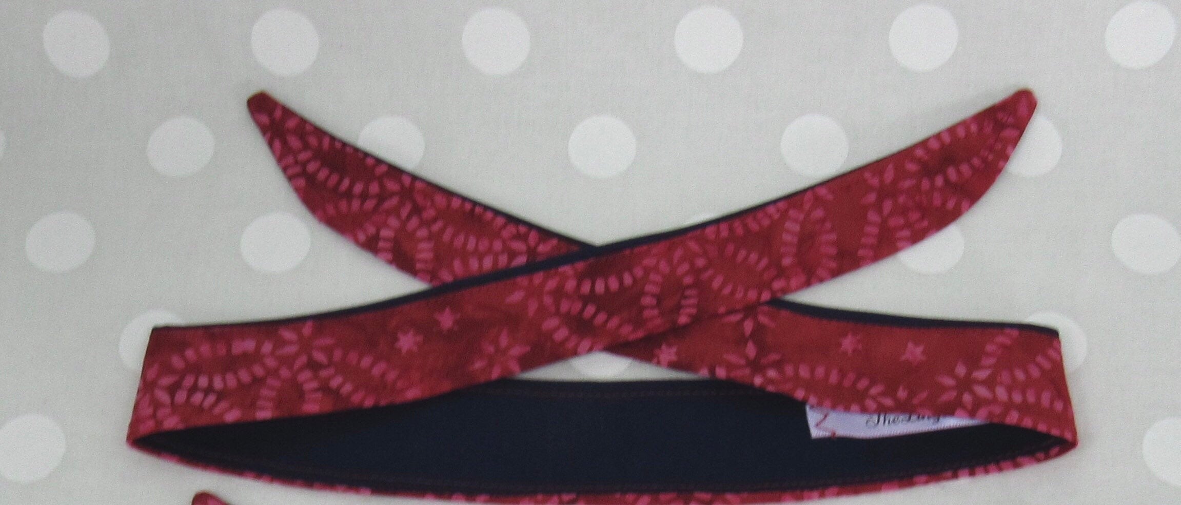 Red and Navy Circle Star Bandana Print/ Non-Slip/ Headband/ | Etsy