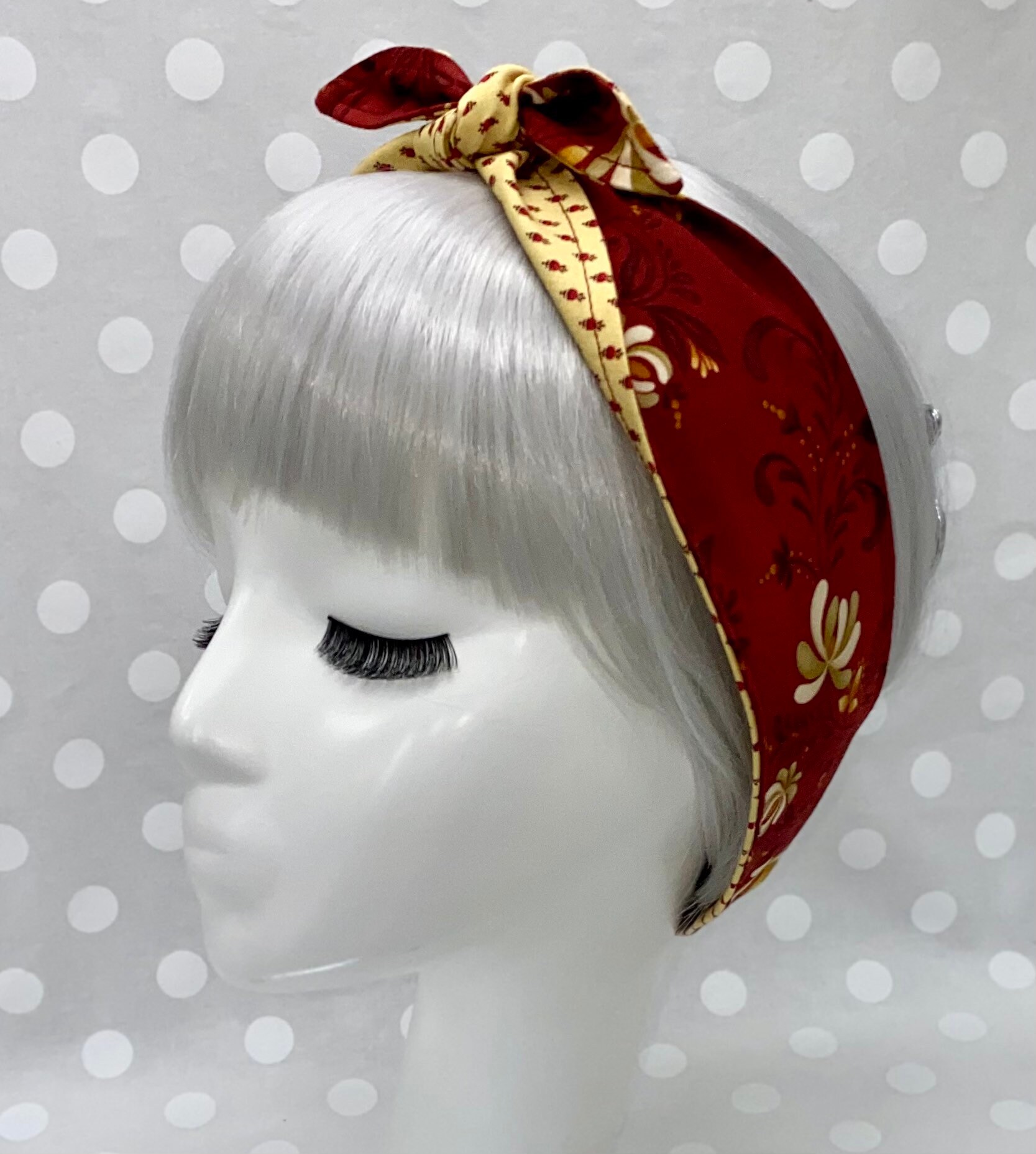 Retro Bandana Headband: Non-slip Hair Scarf With Snap Clips  display picture 1