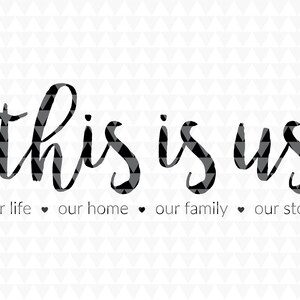 This Is Us - our life • our home • our family • our story | This is us wall décor - This Is Us Home Décor - svg files - svg cut files