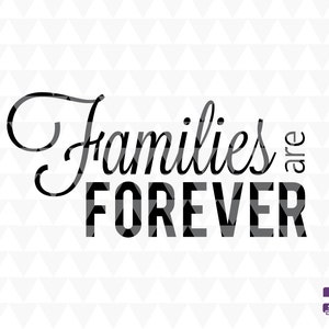 Families are forever - SVG, PDF, JPEG, cricut downloads, lds svg, christian word art