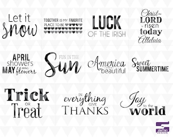 Urlaub SVG Bundle - saisonale Dekor & Handwerk Designs (digitaler Download)