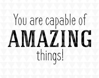 Decorbord klaslokaal - You Are Capable-afdruk (svg, pdf, jpeg)