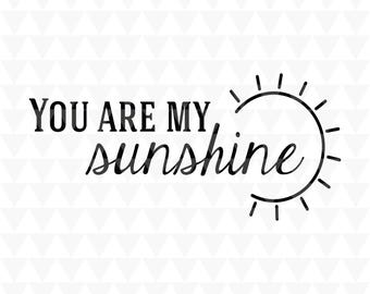 You Are My Sunshine – Nursery Word Art | SVG, PDF, JPEG | Baby Room Décor | Cricut & Silhouette Cut File | Instant Download