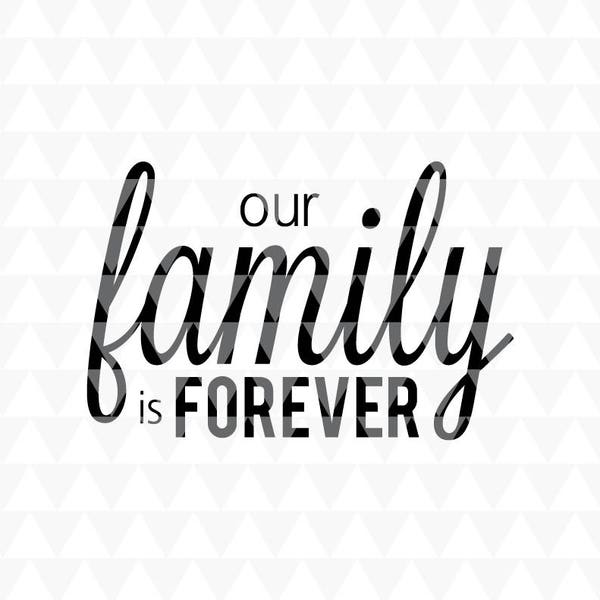 Our family is forever - SVG, PDF, JPEG, cricut downloads, lds svg, christian word art