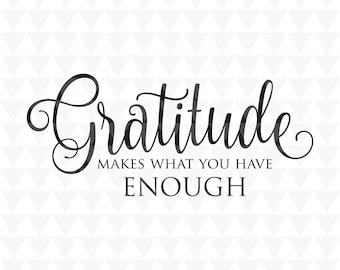 SVG de Acción de Gracias con Gratitud: La gratitud te llena de satisfacción (Descarga digital, archivo recortado)