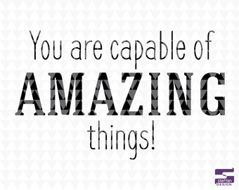 Letrero decorativo para el aula: "Eres capaz" (impresión en SVG, PDF, JPEG)