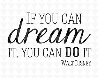 Si puedes soñarlo: Arte para la pared del aula, cita inspiradora en formato SVG (descarga digital)