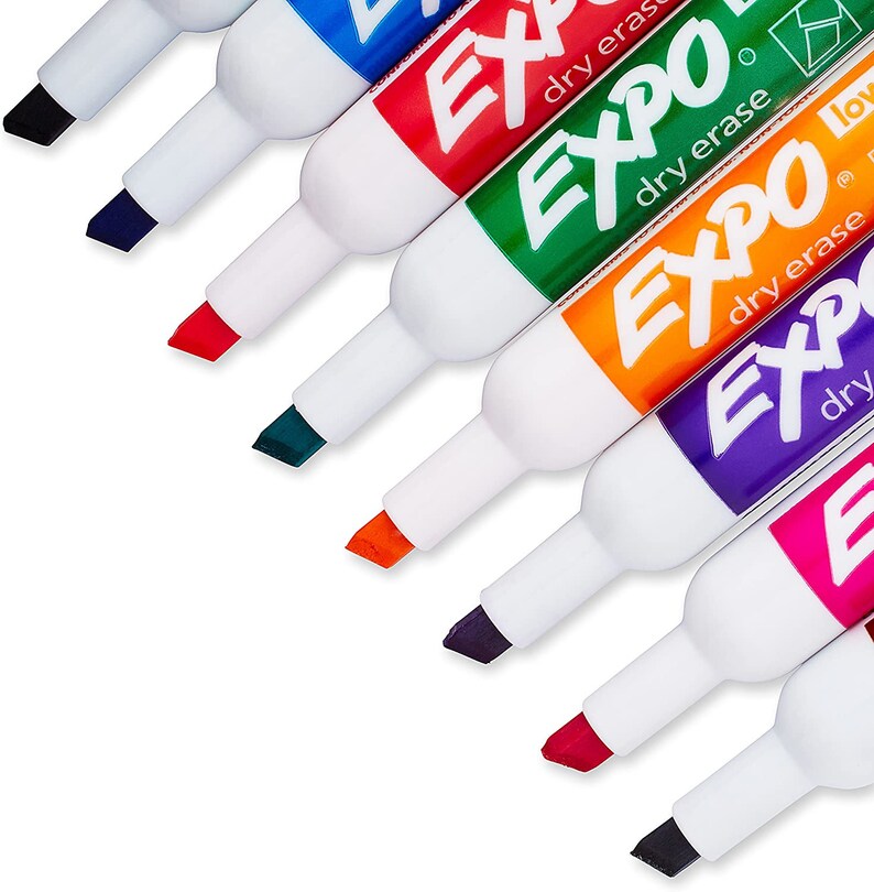 Dry Erase Markers with Eraser 8 Colors Chisel Tip Etsy
