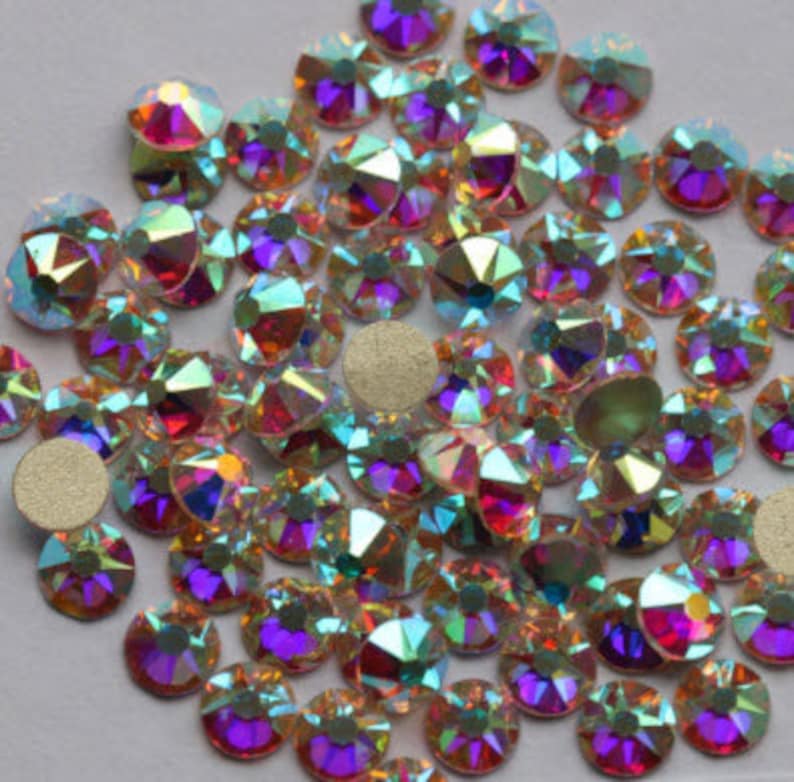 Crystal AB SS20 Flat Back Rhinestones. 1 Gross Package 144 Etsy