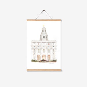 Nauvoo Illinois LDS Temple | Watercolor Painting (Original by Rebecca Ryan) Digital Download | Wedding Gift, Marriage, Baptism, Youth