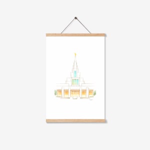 Phoenix Arizona LDS Temple | Watercolor Painting (Original by Rebecca Ryan) Digital Download | Wedding, Baptism, Youth, Gift