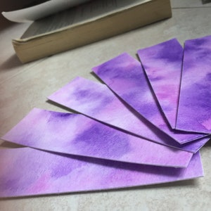 Purple Watercolor Bookmark