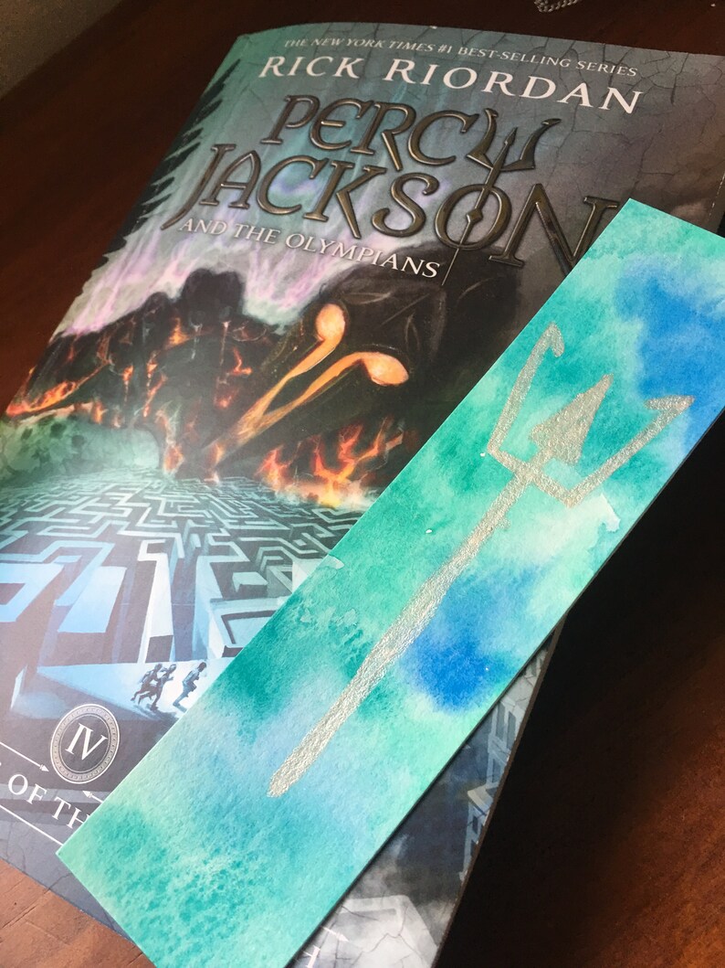 Percy Jackson Inspired Watercolor Bookmark Etsy