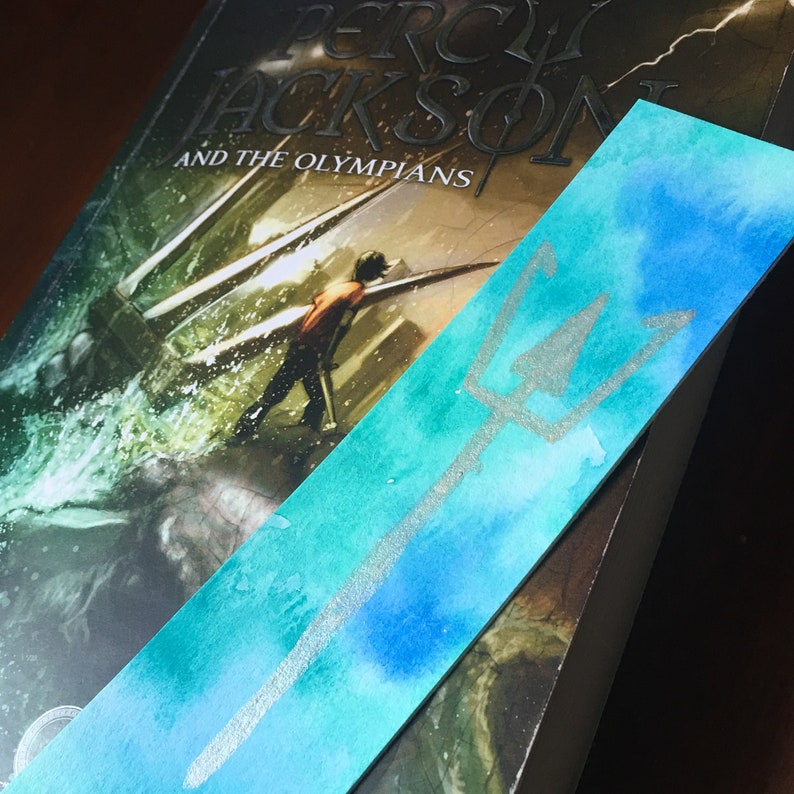 Percy Jackson Inspired Watercolor Bookmark Etsy