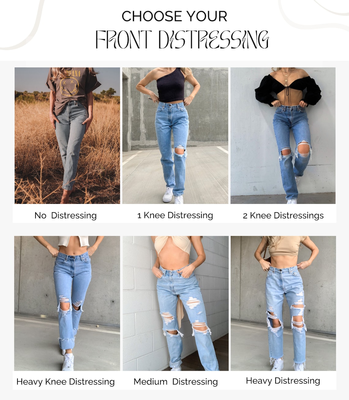 CUSTOM DISTRESSING Vintage LEVI'S Jeans High Waisted/mid - Etsy