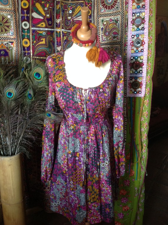 BOHO gypsy floral vintage dress