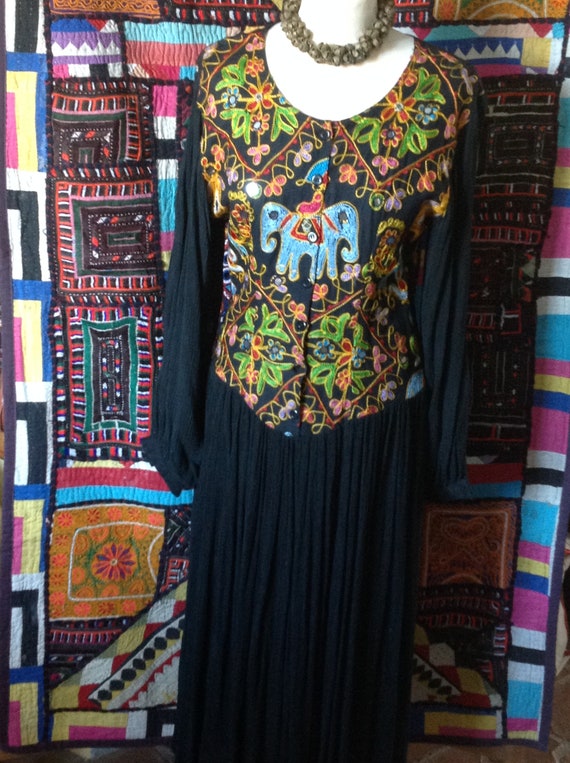 ETHNIC GYPSY Embroidered hippy indian dress