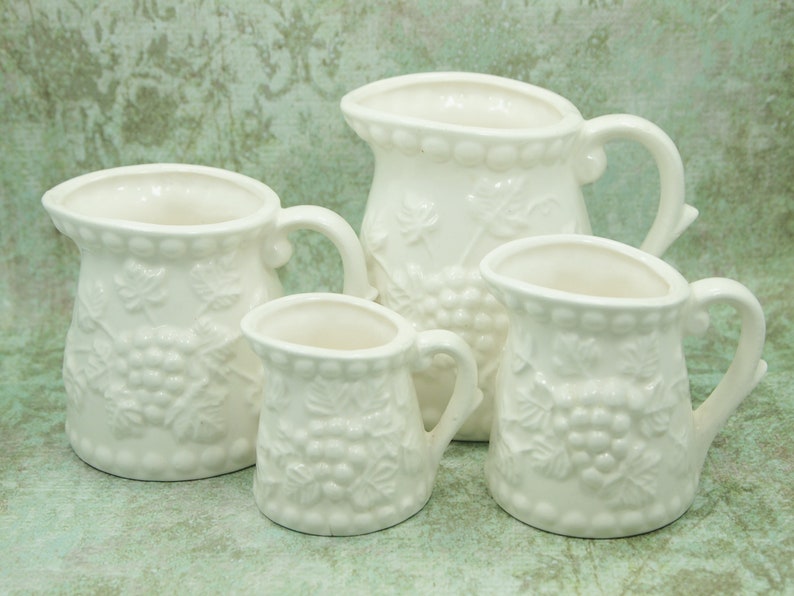 Vintage Decorative Measuring Cups 1 Cup 1 2 Cup 1 4 Cup Etsy
