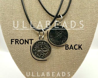 Silver Sagittarius Zodiac Charm Necklace | Personalized Astrology Gift | Custom Horoscope Necklace