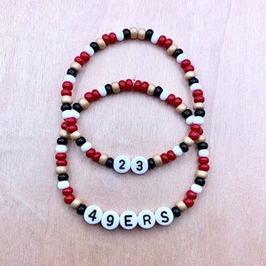San Francisco 49ers Bracelet | 49ers Bracelet | Football Bracelet | Friendship Bracelets | 49ers Gifts | Gameday Bracelet | Super Bowl 2026