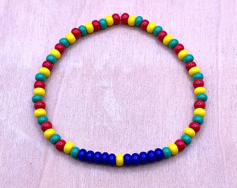 Ethiopia Flag Bracelet | Ethiopia Bead Bracelet | Ethiopia Jewelry | Ethiopia Pride