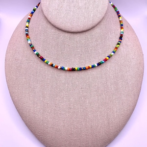 Rainbow Necklace | Colorful Necklace | Summer Necklace | Minimalist Necklace | Surfer Boho Beach Necklace | Pride Necklace