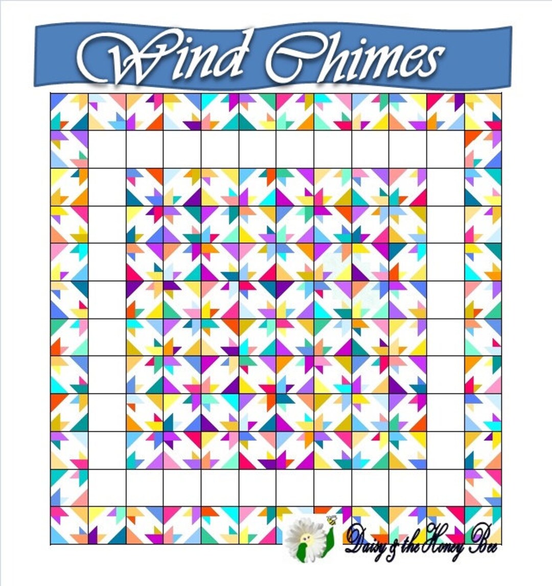 Quilt Pattern Wind Chimes Quilt Pattern PDF Daisy and the Etsy