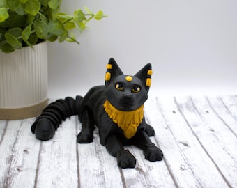 Articulated Bastet Flexi Toy Egyptian Cat- 3D Printed