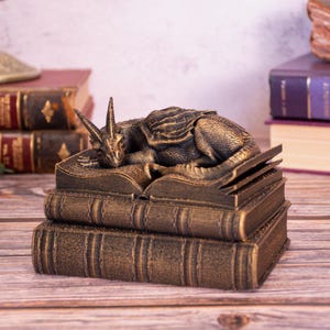 Sleeping Dragon Storage Box- Bookish Fantasy Decor