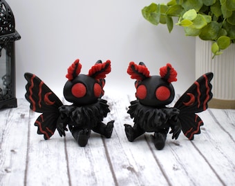 Cute Chibi Mothman Articulated Stress Relieving Fidget Flexi  - 3D Printed