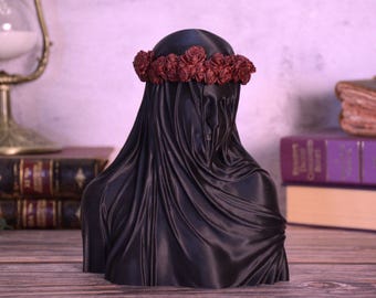 Veiled Lady Bust Bookish Fantasy Display| Lady of the Veil Gothic Dark Academia Decor