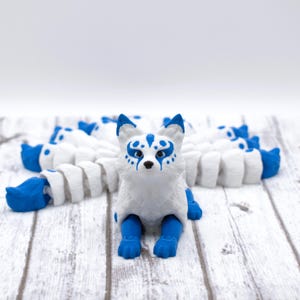 Kitsune Nine Tailed Fox Articulated Stress Relieving Fidget Flexi – 3D Printed