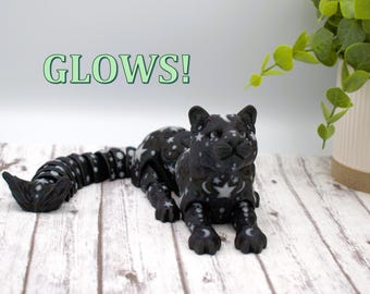 Articulated lunar panther Cat Stress Relieving Fidget Flexi - 3D Printed
