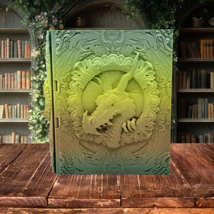 Dragon Tome | Fantasy Secret Book Box | Hidden Compartment | Magical Library Decor | Enchanted Artifact | Trinket Storage