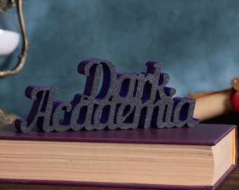 Dark Academia Bookshelf Sign| Gothic Bookish Decor | Dark Romance