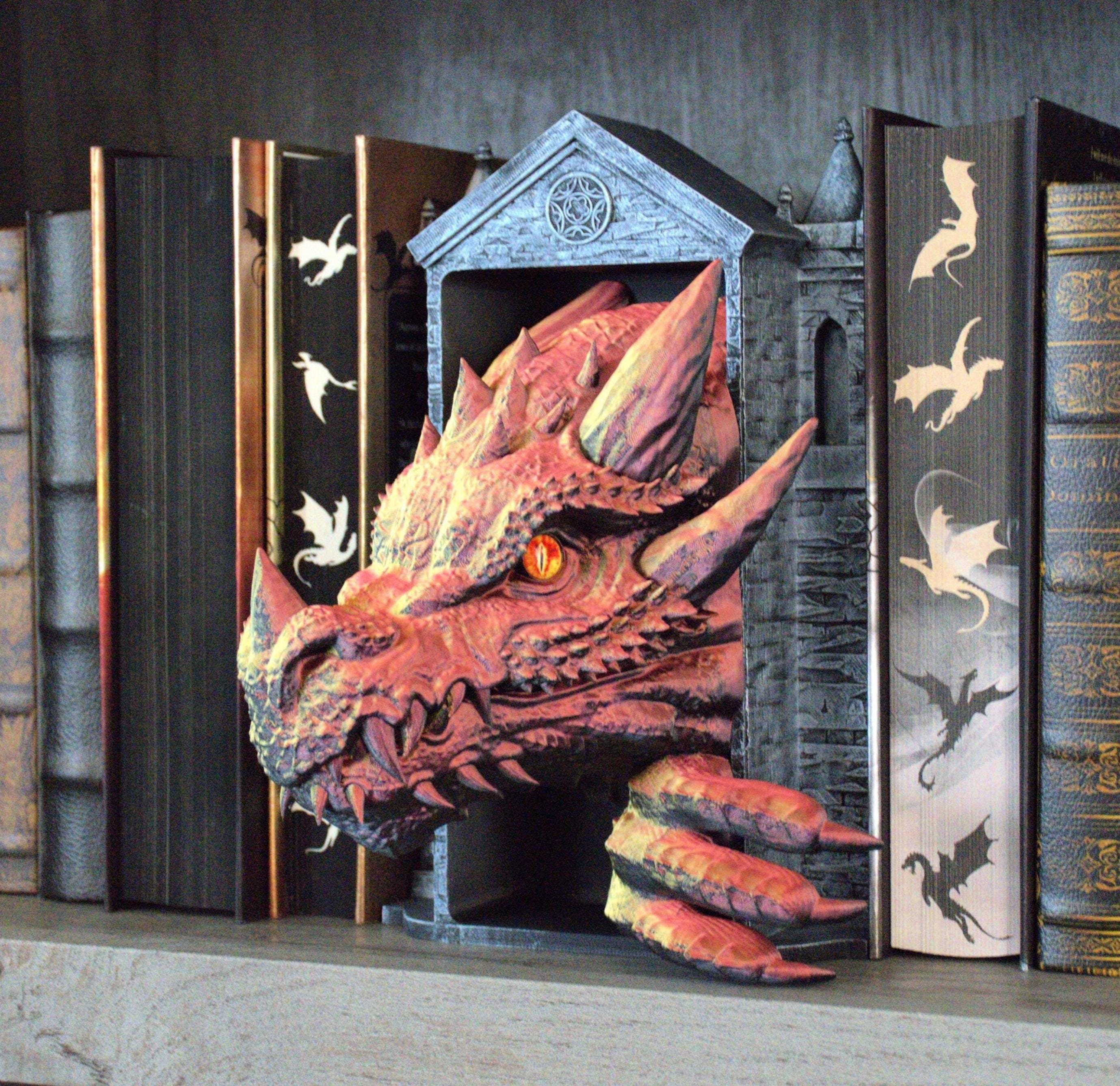 Dragon Book Nook Shelf Insert - Etsy