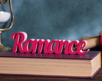 Romance Bookshelf Sign – Bookish Decor