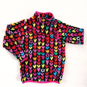 Heart girl polar ski Warm Polar fleece image 3