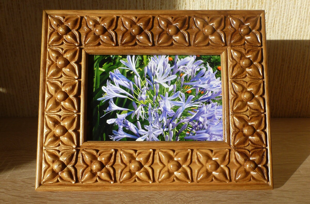 Wooden Photo Frame Wood Carving Picture Frame 4x6 Gifts For