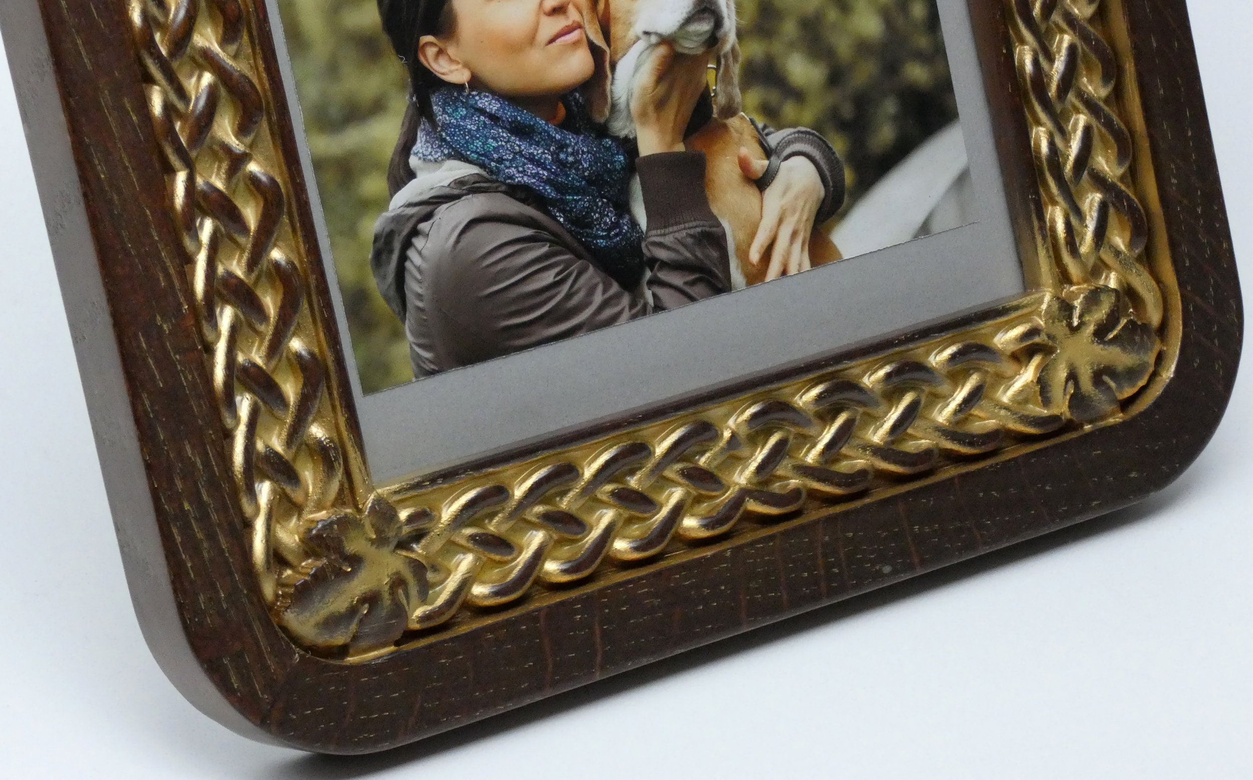 Photo Frame Oak Wood Carving Picture Frames Natural Wood Free Etsy