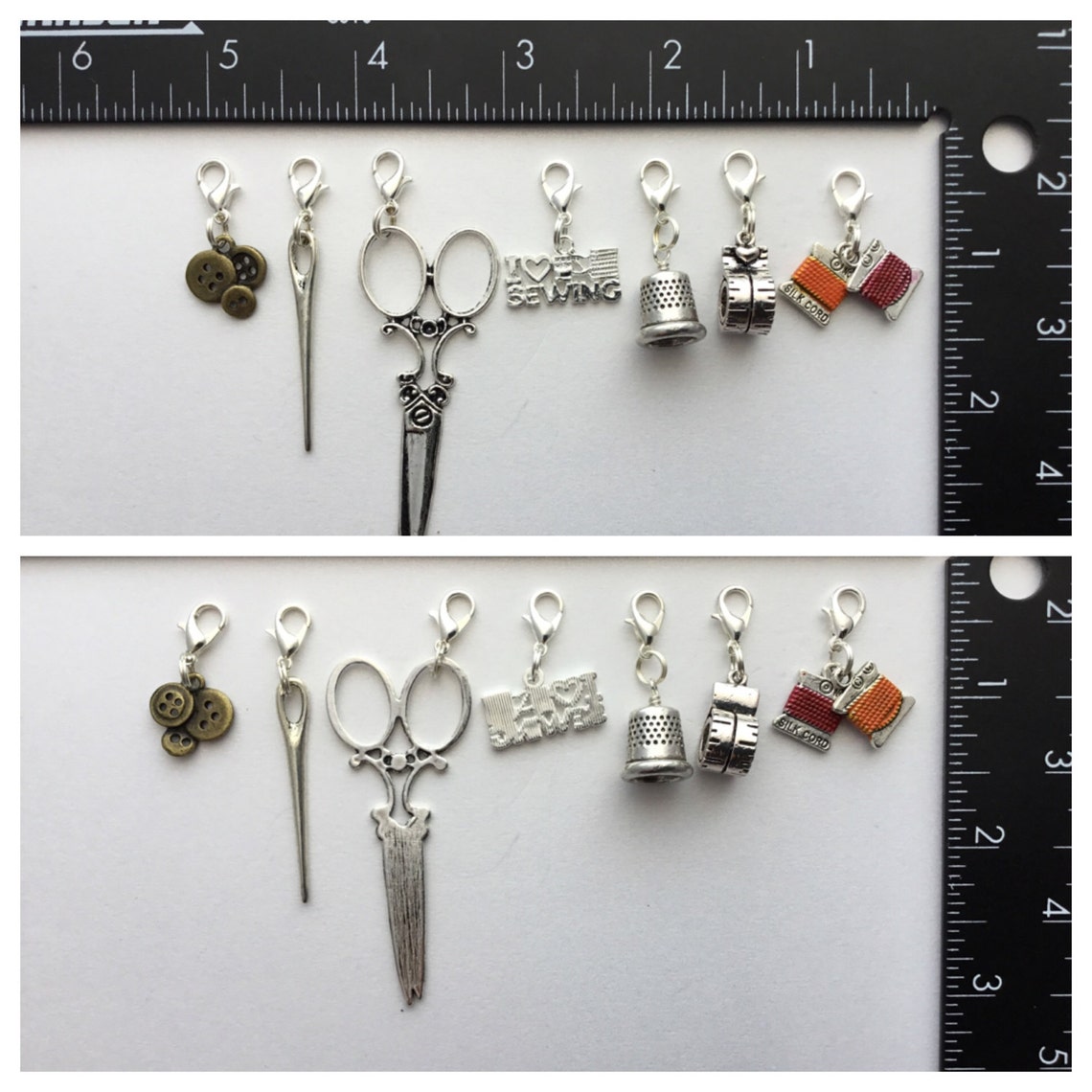 Sewing Quilting Charm Zipper Pull Pendant Set Etsy