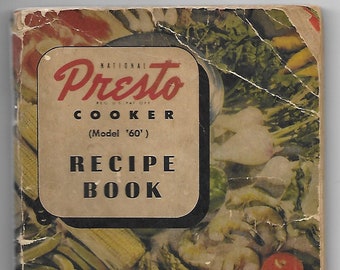 Recipe booklet- Presto Cooker-1946-128 pages booklet- Vintage lover gift