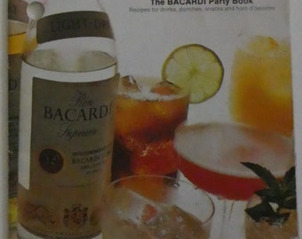 Cookbook-recipes-The Bacardi Party Book-Bacardi rum exotic drinks- gift for the mixologist